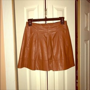 faux leather skirt